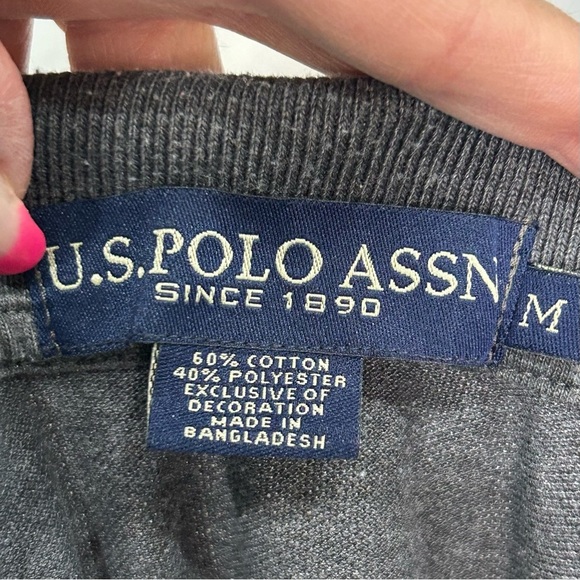U.S. Polo Assn. Gray Polo Shirt Classic Style Size Med - Picture 4 of 4